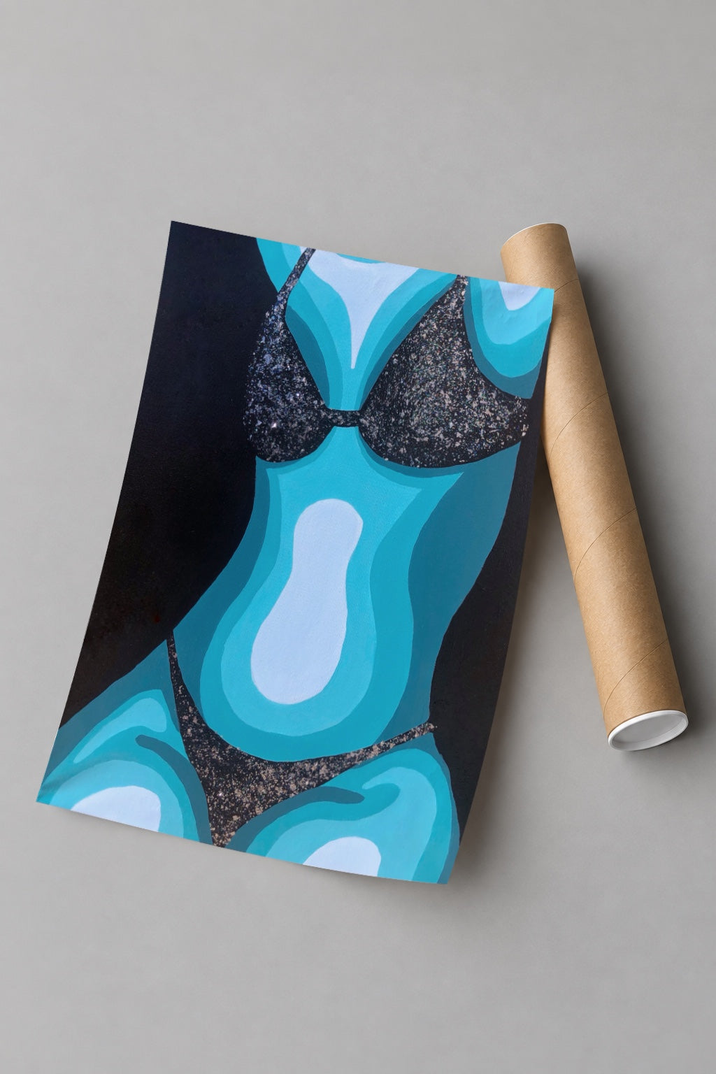 Teal Thermal Print