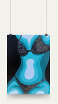 Teal Thermal Print